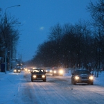 Весенний снегопад. Проспект Баклановский
