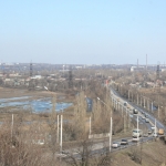 Вид на мост через Тузлов и Хотунок