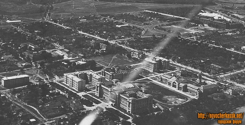 Новочеркасск: Комплекс зданий НИИ (НПИ) с самолета, 1935-36 г.
