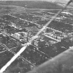Вид комплекса зданий НИИ(НПИ) и западной части города с самолета, 1935-36 г.