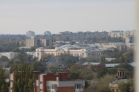 Вид на главный корпус ЮРГПУ (НПИ) с колокольни собора