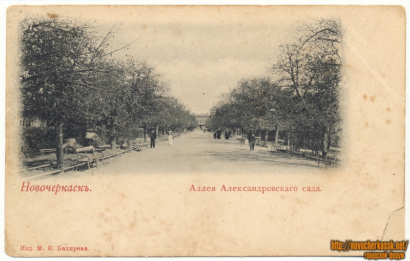 Новочеркасск: Аллея Александровского сада. Вид в сторону Атаманской улицы