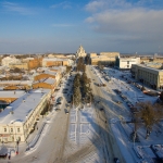 Центр города. Вид на Платовский проспект и собор
